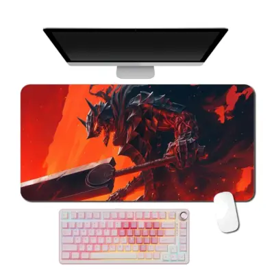 Anime Berserk Guts Black Swordsman Large Mouse Pad