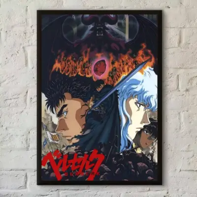 Anime Berserk Characters Guts And Griffith Wall Art