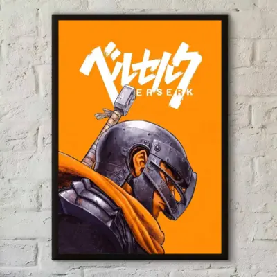 Anime Berserk Guts Black Swordsman Wall Art