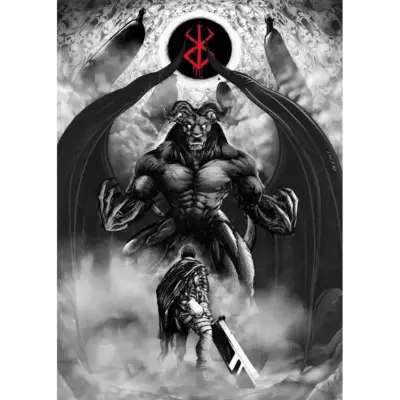 Anime Berserk Guts The Black Swordsman Classic Poster