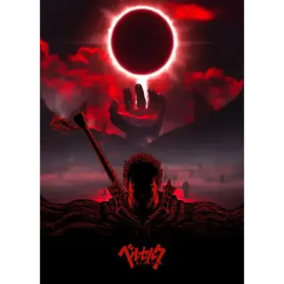 Anime Berserk Guts Black Swordsman Eclipse Poster