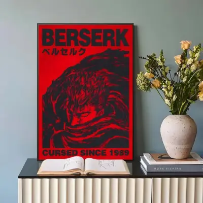 Hot Anime Berserk Guts Retro Design Wall Art