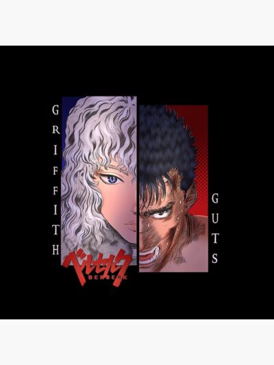Alternative view of Anime Berserk Doodle Rage Throw Pillow
