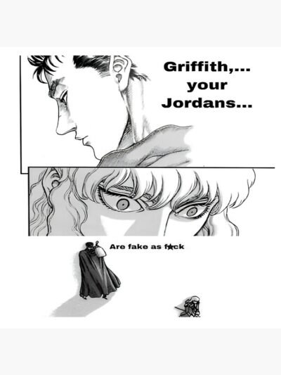 Alternative view of Anime Berserk Griffith Bassic Design Throw Pillow