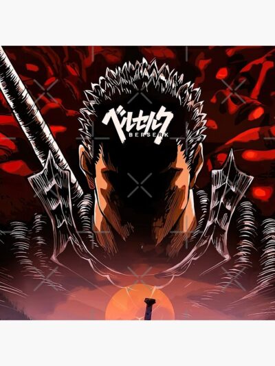 Alternative view of Berserk Guts Descent Top Hell Throw Pillow