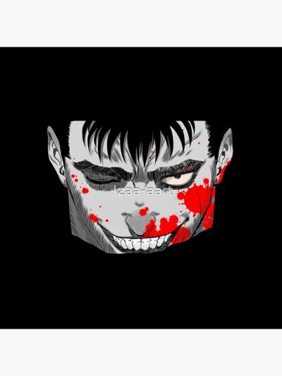 Alternative view of Anime Berserk Guts Cursed Man Throw Pillow