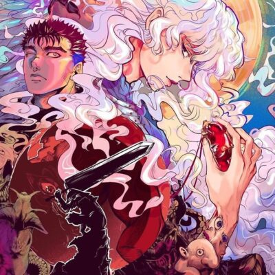 Alternative view of Anime Berserk Griffith And Guts Unique Tote Bag