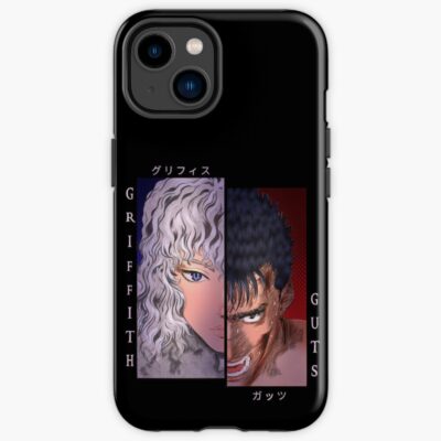 Scribble White Hawk And Black Swordsman Iphone Case