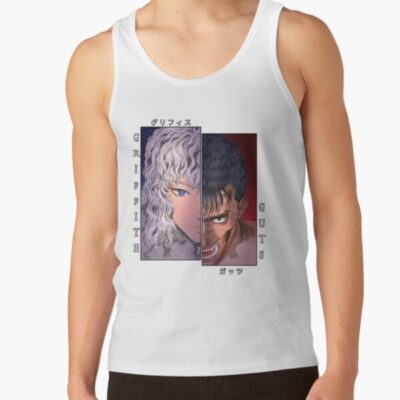 Scribble White Hawk And Black Swordsman Tank Top