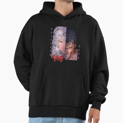 Alternative view of New Collection Berserk Doodle Black And White Hoodie