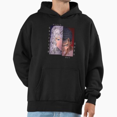 Alternative view of Scribble White Hawk And Black Swordsman Hoodie