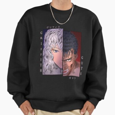 Alternative view of Scribble White Hawk And Black Swordsman Sweatshirt