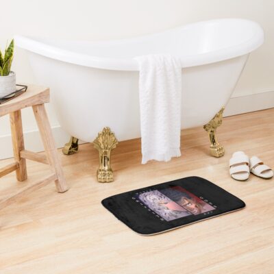Alternative view of Scribble White Hawk And Black Swordsman Bath Mat