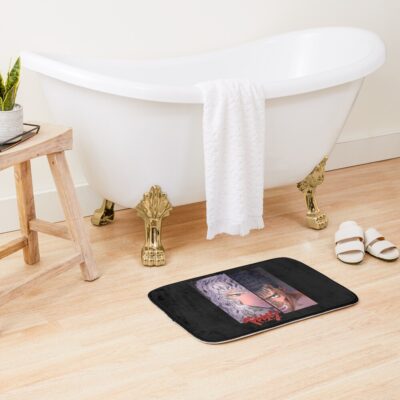 Alternative view of Scribble Manslayer And White Hawk Bath Mat
