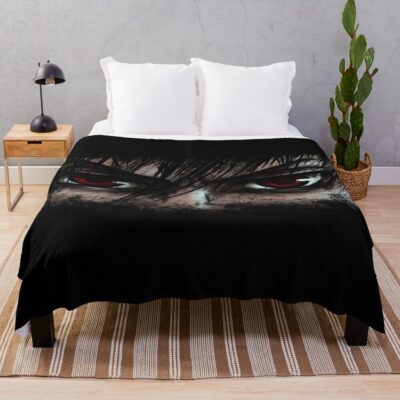 Guts Eyes From Berserk Anime Throw Blanket