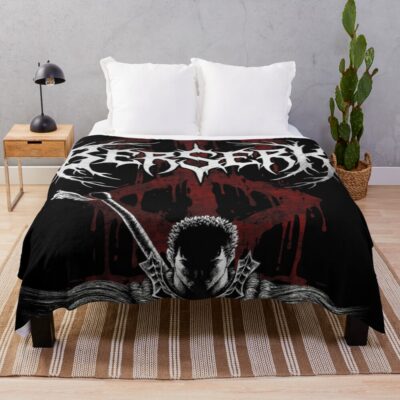 Best Selling Guts Black Swordsman Throw Blanket