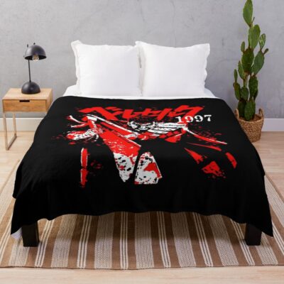 Anime Berserk Guts Black Swordsman Throw Blanket