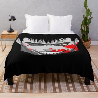 Anime Berserk Guts Cursed Man Throw Blanket
