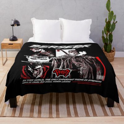 Best Design Guts Black Swordsman Throw Blanket
