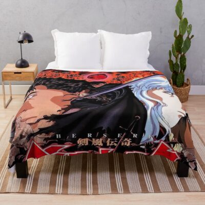 Best Anime Berserk Guts And Griffith Vintage Throw Blanket