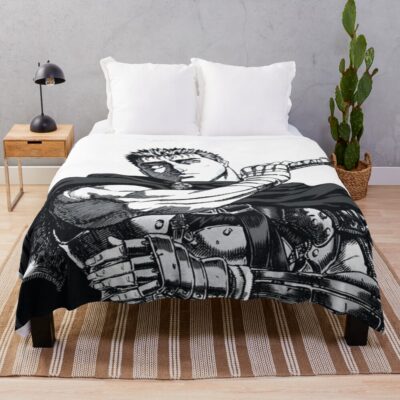 The Black Swordsman Rage Against Fate Throw Blanket