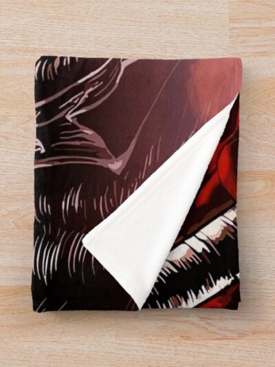 Alternative view of Berserk Guts Descent Top Hell Throw Blanket