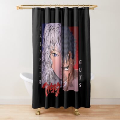 Anime Berserk Doodle Rage Shower Curtain