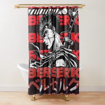 Anime Berserk Guts The Cursed Wanderer Shower Curtain