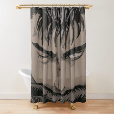 Berserk Guts The Black Swordsman Retro Shower Curtain