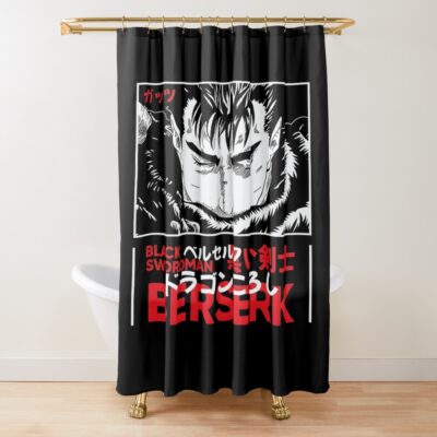 Anime Berserk Guts Depressed Swordman Shower Curtain