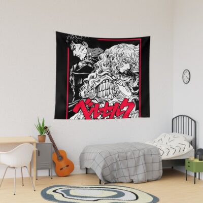 Berserk Guts With Griffith Classic Design Tapestry