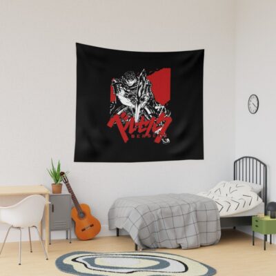 Anime Berserk Guts Black Swordsman Vintage Design Tapestry
