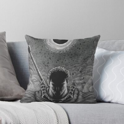 New Collection Guts The Black Swordsman Throw Pillow