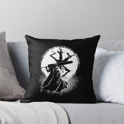 Anime Berserk Black Swordsman Eclipse Throw Pillow