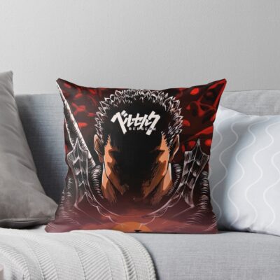 Berserk Guts Descent Top Hell Throw Pillow