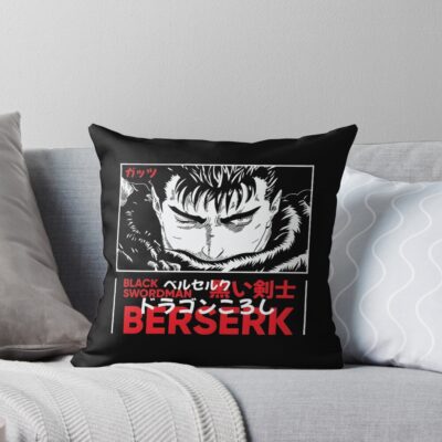 Anime Berserk Guts Depressed Swordman Throw Pillow