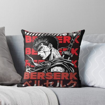 Anime Berserk Guts The Cursed Wanderer Throw Pillow