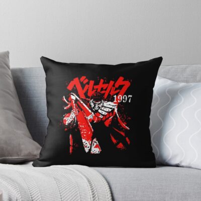 Anime Berserk Guts Black Swordsman Throw Pillow