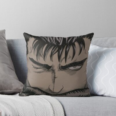 Berserk Guts The Black Swordsman Retro Throw Pillow