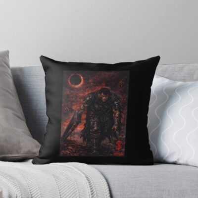 Anime Bersrek Guts Vintage Throw Pillow